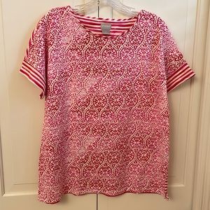 Chico’s mixed print tee, size 8